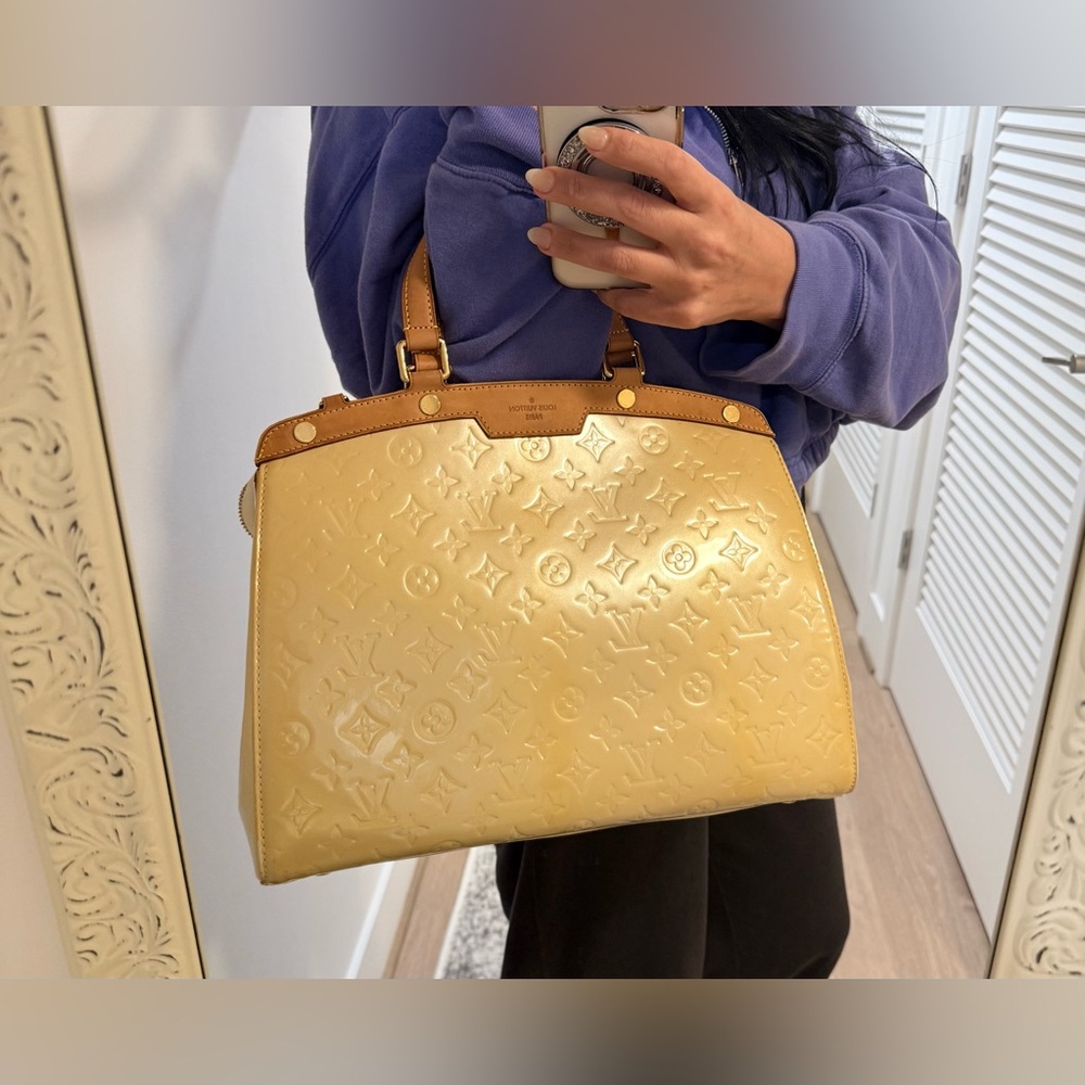 Louis Vuitton Pale Yellow GM Brea with COA